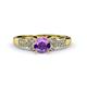 4 - Keyna Amethyst and Diamond Engagement Ring 