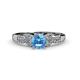 4 - Keyna Blue Topaz and Diamond Engagement Ring 