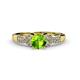 4 - Keyna Peridot and Diamond Engagement Ring 