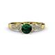 4 - Keyna Emerald and Diamond Engagement Ring 