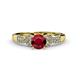 4 - Keyna Ruby and Diamond Engagement Ring 