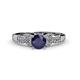 4 - Keyna Blue Sapphire and Diamond Engagement Ring 