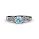 4 - Keyna Aquamarine and Diamond Engagement Ring 