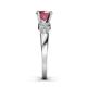5 - Keyna Rhodolite Garnet and Diamond Engagement Ring 