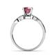 6 - Keyna Rhodolite Garnet and Diamond Engagement Ring 