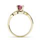 6 - Keyna Rhodolite Garnet and Diamond Engagement Ring 