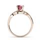 6 - Keyna Rhodolite Garnet and Diamond Engagement Ring 