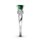 5 - Keyna Emerald and Diamond Engagement Ring 