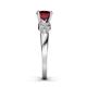 5 - Keyna Ruby and Diamond Engagement Ring 