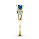 5 - Keyna Blue and White Diamond Engagement Ring 