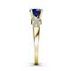 5 - Keyna Blue Sapphire and Diamond Engagement Ring 