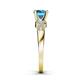 5 - Keyna Blue Topaz and Diamond Engagement Ring 