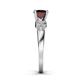 5 - Keyna Red Garnet and Diamond Engagement Ring 