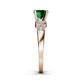 5 - Keyna Emerald and Diamond Engagement Ring 