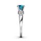 5 - Keyna London Blue Topaz and Diamond Engagement Ring 