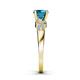 5 - Keyna London Blue Topaz and Diamond Engagement Ring 