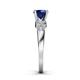 5 - Keyna Blue Sapphire and Diamond Engagement Ring 