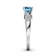 5 - Keyna Blue Topaz and Diamond Engagement Ring 