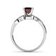 6 - Keyna Red Garnet and Diamond Engagement Ring 
