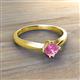 3 - Isla 5.00 mm Round  Pink Sapphire Solitaire Engagement Ring  