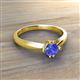 3 - Isla 5.00 mm Round  Tanzanite Solitaire Engagement Ring  