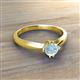 3 - Isla 5.00 mm Round  Aquamarine Solitaire Engagement Ring  