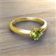 3 - Isla 5.00 mm Round  Peridot Solitaire Engagement Ring  