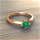 3 - Isla 5.00 mm Round  Emerald Solitaire Engagement Ring  