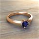 3 - Isla 5.00 mm Round  Blue Sapphire Solitaire Engagement Ring  