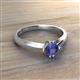 3 - Isla 5.00 mm Round  Iolite Solitaire Engagement Ring  