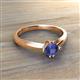 3 - Isla 5.00 mm Round  Iolite Solitaire Engagement Ring  