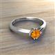 3 - Isla 5.00 mm Round  Citrine Solitaire Engagement Ring  