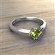 3 - Isla 5.00 mm Round  Peridot Solitaire Engagement Ring  