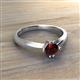 3 - Isla 5.00 mm Round  Red Garnet Solitaire Engagement Ring  