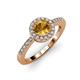 3 - Eleanor Citrine and Diamond Halo Engagement Ring 