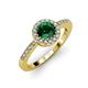 3 - Eleanor Emerald and Diamond Halo Engagement Ring 