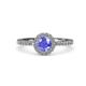 4 - Eleanor Tanzanite and Diamond Halo Engagement Ring 