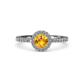 4 - Eleanor Citrine and Diamond Halo Engagement Ring 