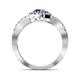 6 - Eleanor Iolite and Diamond Halo Engagement Ring 