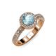 3 - Nora Aquamarine and Diamond Halo Engagement Ring 