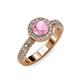 3 - Nora Pink Tourmaline and Diamond Halo Engagement Ring 