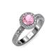 3 - Nora Pink Tourmaline and Diamond Halo Engagement Ring 