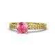 1 - Janina Classic Pink Tourmaline Solitaire Engagement Ring 