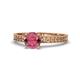 1 - Janina Classic Rhodolite Garnet Solitaire Engagement Ring 