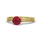 1 - Janina Classic Ruby Solitaire Engagement Ring 