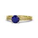 1 - Janina Classic Blue Sapphire Solitaire Engagement Ring 