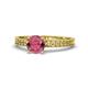1 - Janina Classic Rhodolite Garnet Solitaire Engagement Ring 