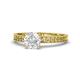 1 - Janina Classic White Sapphire Solitaire Engagement Ring 