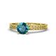 1 - Janina Classic London Blue Topaz Solitaire Engagement Ring 