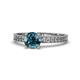 1 - Janina Classic Blue Diamond Solitaire Engagement Ring 